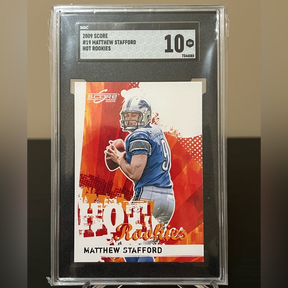 Matthew Stafford 2009 Score Hot Rookies RC MVP Los Angeles Rams Lions POP 3!🔥🏈